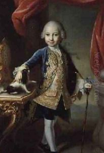 Portrait of a Boy with Pet Spaniel