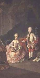 Two children of Empress Maria Theresa of Austria 1717-80 Leopold 1747-92