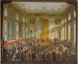 Empress Maria Theresa at the Investiture of the Order of St Stephen 1764