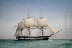 50-gun Frigate HMS Arethusa 1876 by William Frederick Mitchell