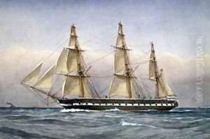 HMS Glasgow at Sea in 1861 1903 by William Frederick Mitchell