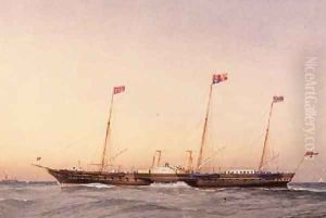 The Yacht Victoria and Albert 1880 by William Frederick Mitchell