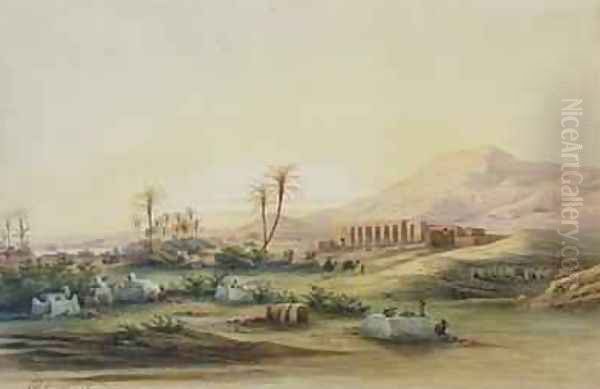 Valley of the Nile with the Ruins of the Temple of Seti I 1844 - view 1