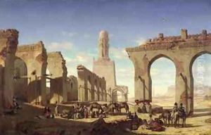 Ruins of the Mosque of the Caliph El Haken by Prosper-Georges-Antoine Marilhat