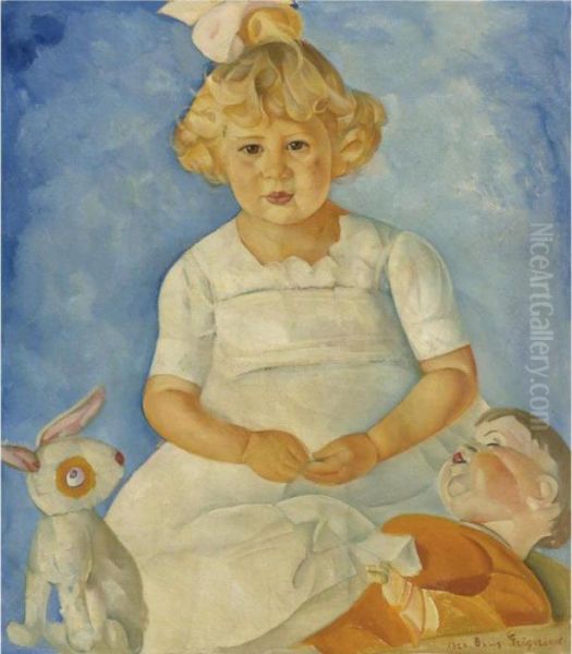 Portrait Of A Young Girl With Toys - view 1