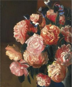 Bouquet Of Flowers by Boris Dmitrievich Grigoriev