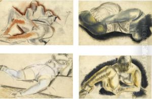 A Group Of 4 Erotic Drawings