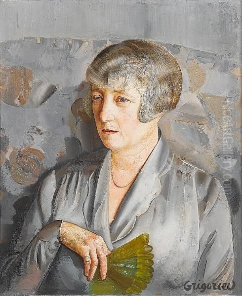 Portrait Of Madam Barthelemy With Green Fan - view 1