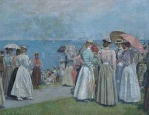 Figures Promenading by John Atkinson Grimshaw