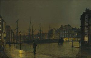 Greenock Shipping by John Atkinson Grimshaw