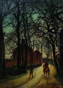 The Avenue, Twilight by John Atkinson Grimshaw