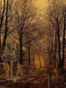 In The Golden Olden Time by John Atkinson Grimshaw