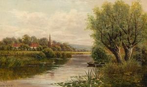 Welsh River Landscape by John Atkinson Grimshaw