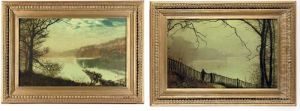 Waterloo Lake, Roundhay Park, Leeds; And A Figure Overlooking
Waterloo Lake, Roundhay Park, Leeds