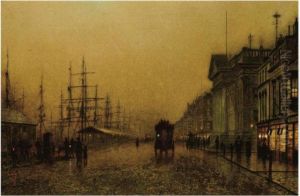 Salthouse Docks, Liverpool by John Atkinson Grimshaw
