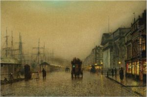 Salthouse Docks, Liverpool by John Atkinson Grimshaw