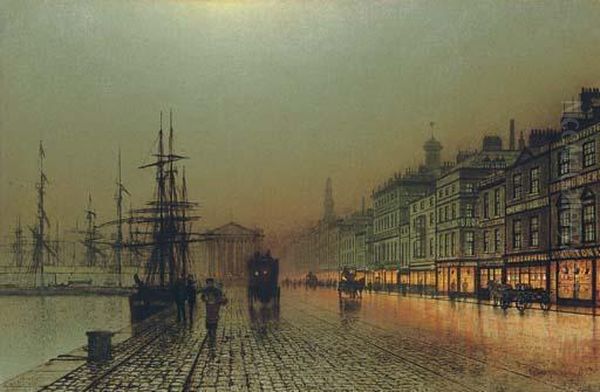 Greenock Harbour At Night - view 1