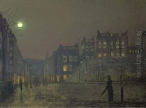 Hampstead Hill, Looking Down Heath Street by John Atkinson Grimshaw