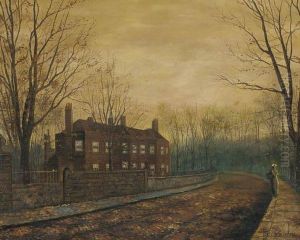 A Solitary Figure In A Street, Dusk