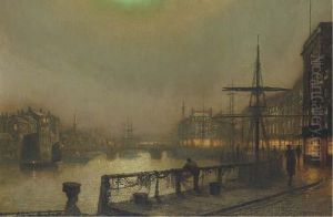 Fish Landing, Whitby by John Atkinson Grimshaw