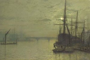 The Thames Below Bridge by John Atkinson Grimshaw
