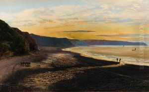Whitby Sands, Sunset by John Atkinson Grimshaw
