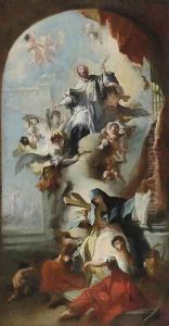 The Glorification of Saint John Nepomuk a modello for an altarpiece