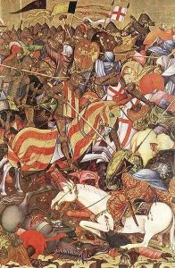 Retable of St George (detail 1) c. 1400 by Andres Marzal De Sax