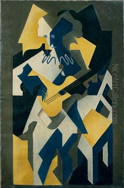 Le Joueur De Guitare, 1918 (arlequin A La Guitare) - view 1