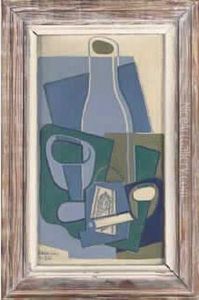 Pipe Et Paquet De Tabac (1922) by Juan Gris