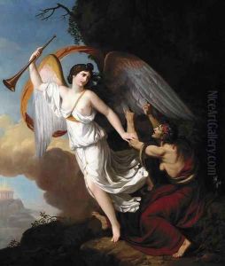 Envy Plucking the Wings of Fame 1806 by Francois Guillaume Menageot
