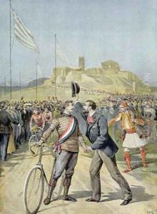 The Olympic Games in Athens from Le Petit Journal 26th April 1896 by Henri Meyer