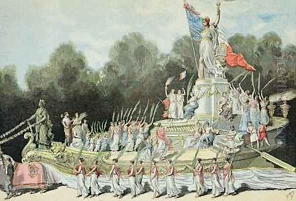 Chariot of the Triumph of the Republic at the National Festival, 22nd September 1892 from Le Petit Journal 24th September 1892 - view 1