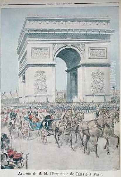 Tsar Nicolas II 1894-1917 in Paris from Le Petit Journal 11 October 1896 - view 1