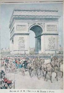 Tsar Nicolas II 1894-1917 in Paris from Le Petit Journal 11 October 1896 by Henri Meyer