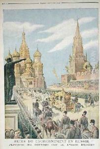 Celebration for the Coronation of Tsar Nicolas II 1894-1917 Arrival of the Cortege in Red Square from Le Petit Journal 31st May 1896 Celebration for the Coronation of Tsar Nicolas II 1894-1917 Arrival of the Cortege in Red Square from Le Petit Journal 31st May 1896