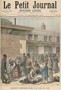 Jewish Refugee Camp in the Gare de Lyon from Le Petit Journal Supplement Illustre 10th September 1892 by Henri Meyer
