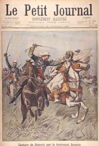 The capture of Toure Samory 1835-1900 by Lieutenant Jacquin near Guelemou in 1898 by Henri Meyer