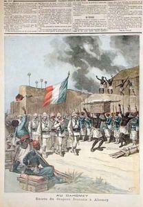 The French Flag Entering Abomey from Le Petit Journal 10th December 1892 by Henri Meyer