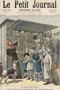 New Years Day in Paris The Little Stalls on the Boulevard cover of Le Petit Journal 2nd January 1892