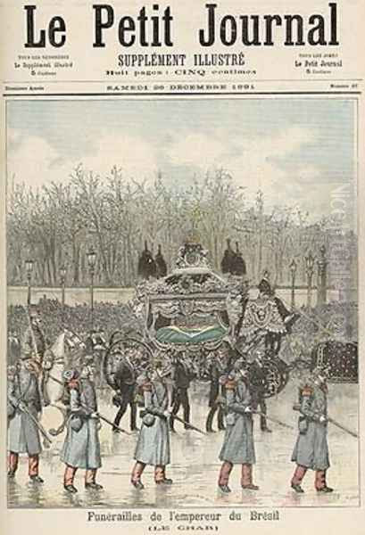 The Funeral of the Emperor of Brazil The Carriage from Le Petit Journal 26th December 1891 - view 1
