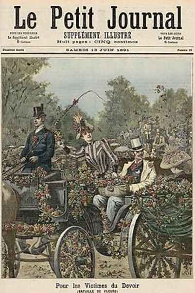 For the Victims of Duty The Battle of Flowers from Le Petit Journal 13th June 1891 - view 1