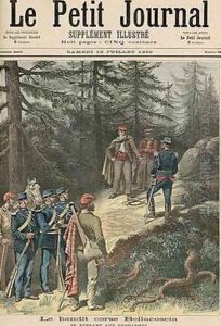 The Corsican Bandit Jacques Bellacoscia Surrendering to the Police from Le Petit Journal 16th July 1892 The Corsican Bandit Jacques Bellacoscia Surrendering to the Police from Le Petit Journal 16th July 1892