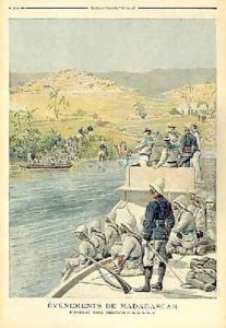 Events in Madagascar The Capture of Mevatanana illustration from Le Petit Journal 30th June 1895 by Henri Meyer