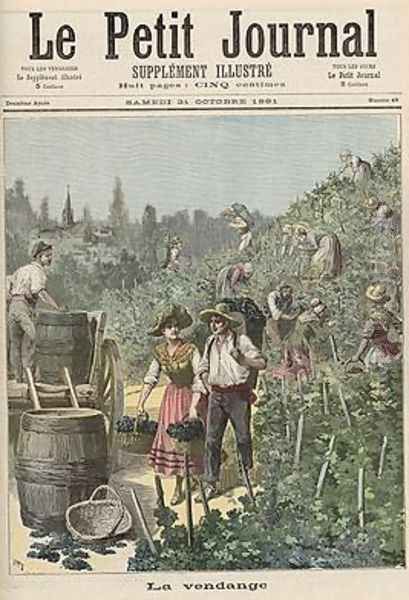 The Wine Harvest from Le Petit Journal 31st October 1891 - view 1