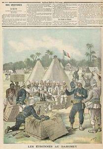 New Years Boxes in Dahomey from Le Petit Journal 31st December 1892 New Years Boxes in Dahomey from Le Petit Journal 31st December 1892
