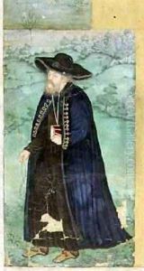 A Jesuit priest inscribed in Persian by (Ustad Mansur) Mansur