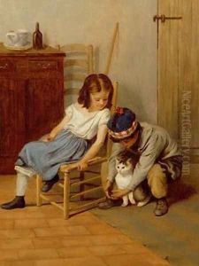 Playing with Kitty by John Morgan