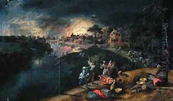 Scene of a War with a Fire 1569 - view 1