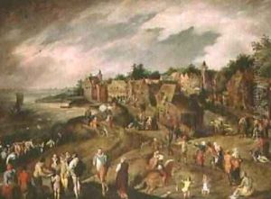 View of Hoboken near Antwerp by Gillis Mostaert